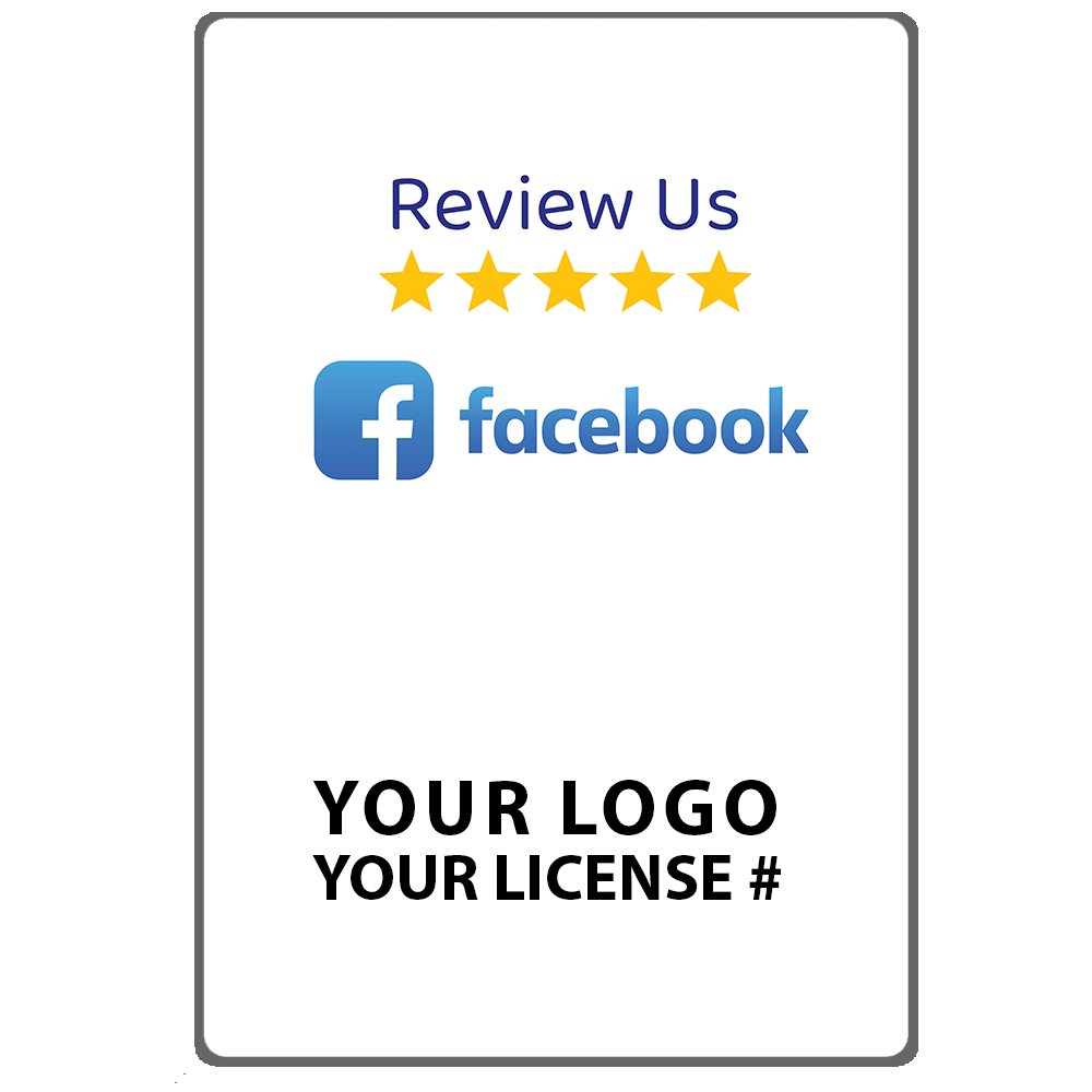 TapTo® Reviews Card - Facebook - Plastic