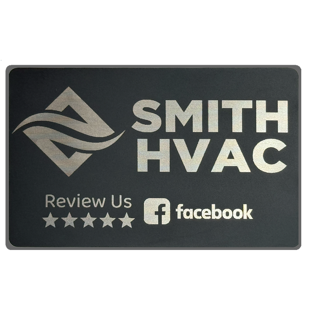 TapTo® Reviews Card - Facebook - Metal