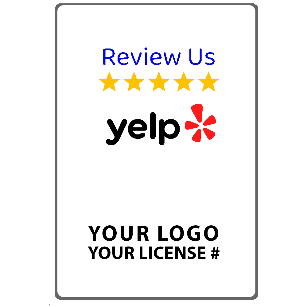 TapTo® Reviews Card - Yelp - Plastic